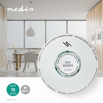 Nedis Rook en Koolmonoxide melder batterij gevoed