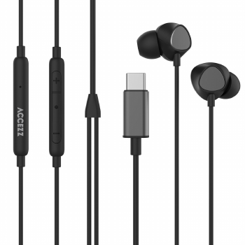 Accezz In-Ear Oordopjes Bekabeld USB-C Zwart