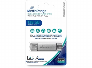 MediaRange USB Combo Flash Drive 128GB USB-A/ USB-C