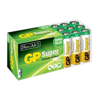 GP AA Alkaline Super 1,5V 24 stuks