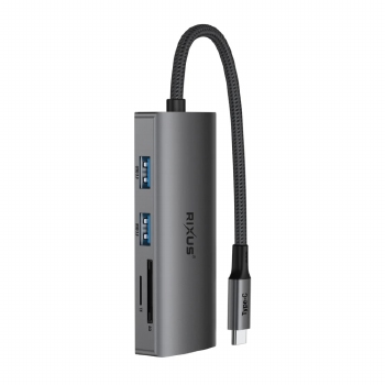 Rixus USB-C to HDMI Adapter met Docking Station
