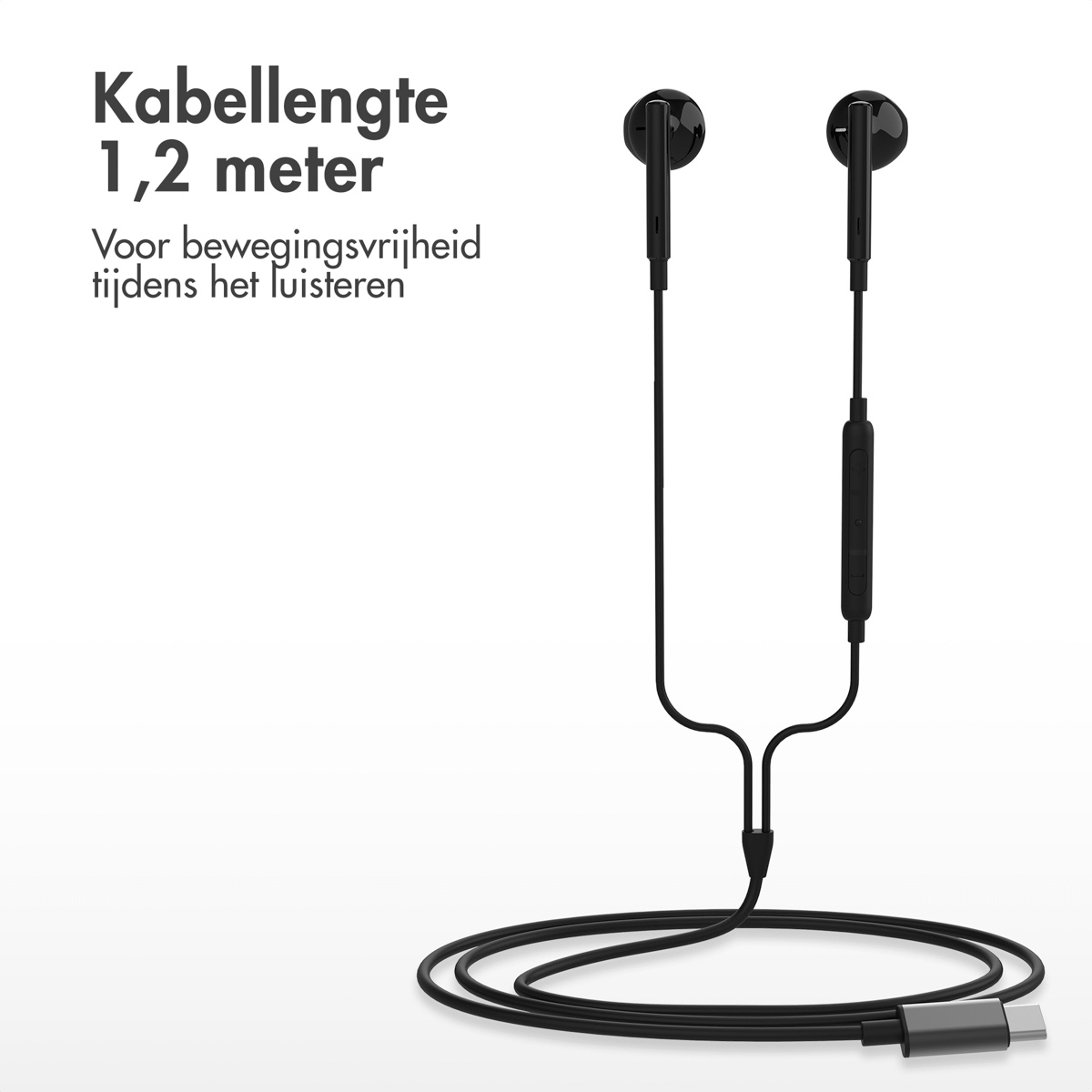Accezz In-Ear Oordopjes Bekabeld USB-C Zwart