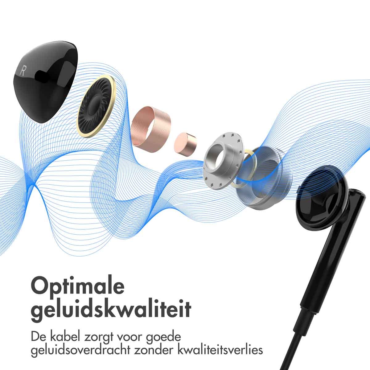 Accezz In-Ear Oordopjes Bekabeld USB-C Zwart