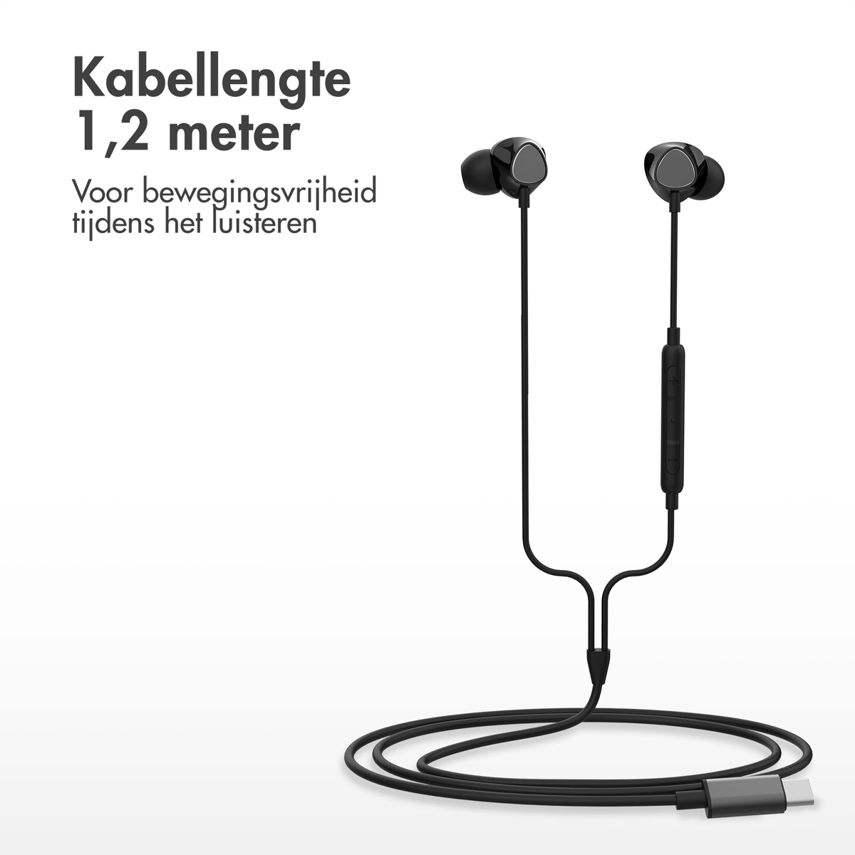 Accezz In-Ear Oordopjes Bekabeld USB-C Zwart