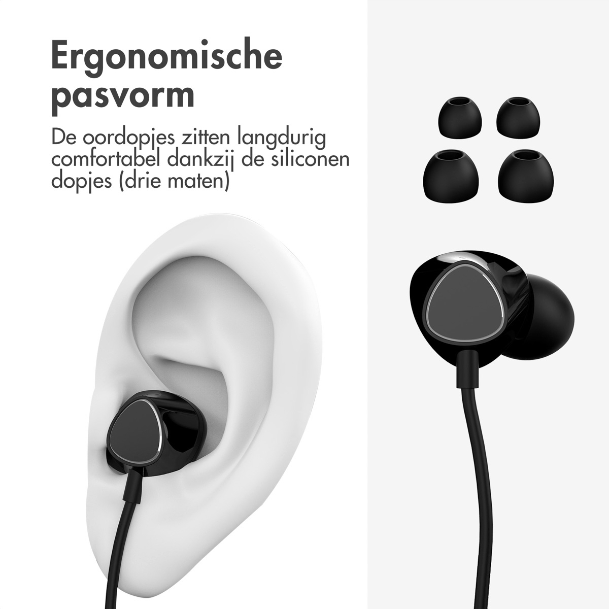 Accezz In-Ear Oordopjes Bekabeld USB-C Zwart