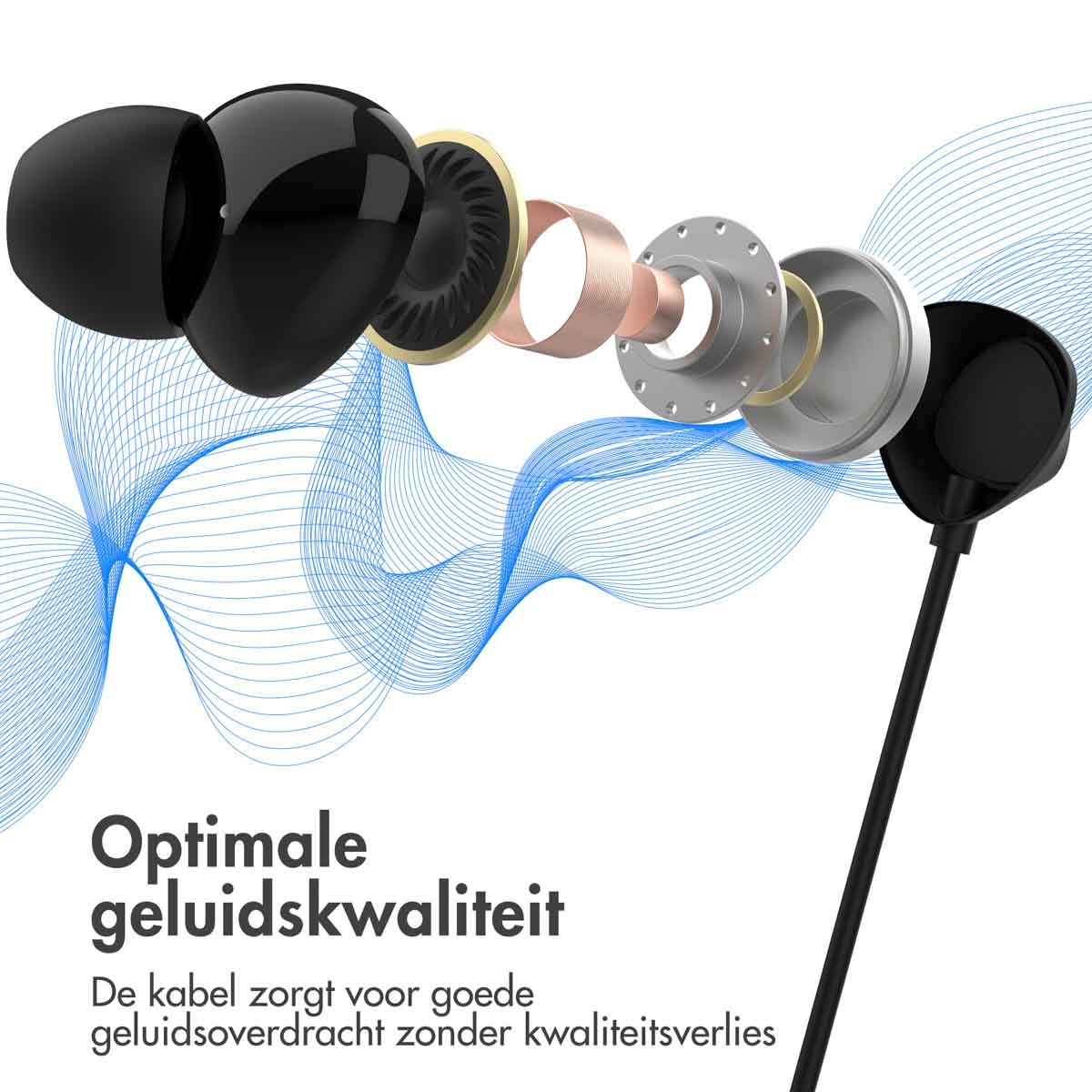 Accezz In-Ear Oordopjes Bekabeld USB-C Zwart