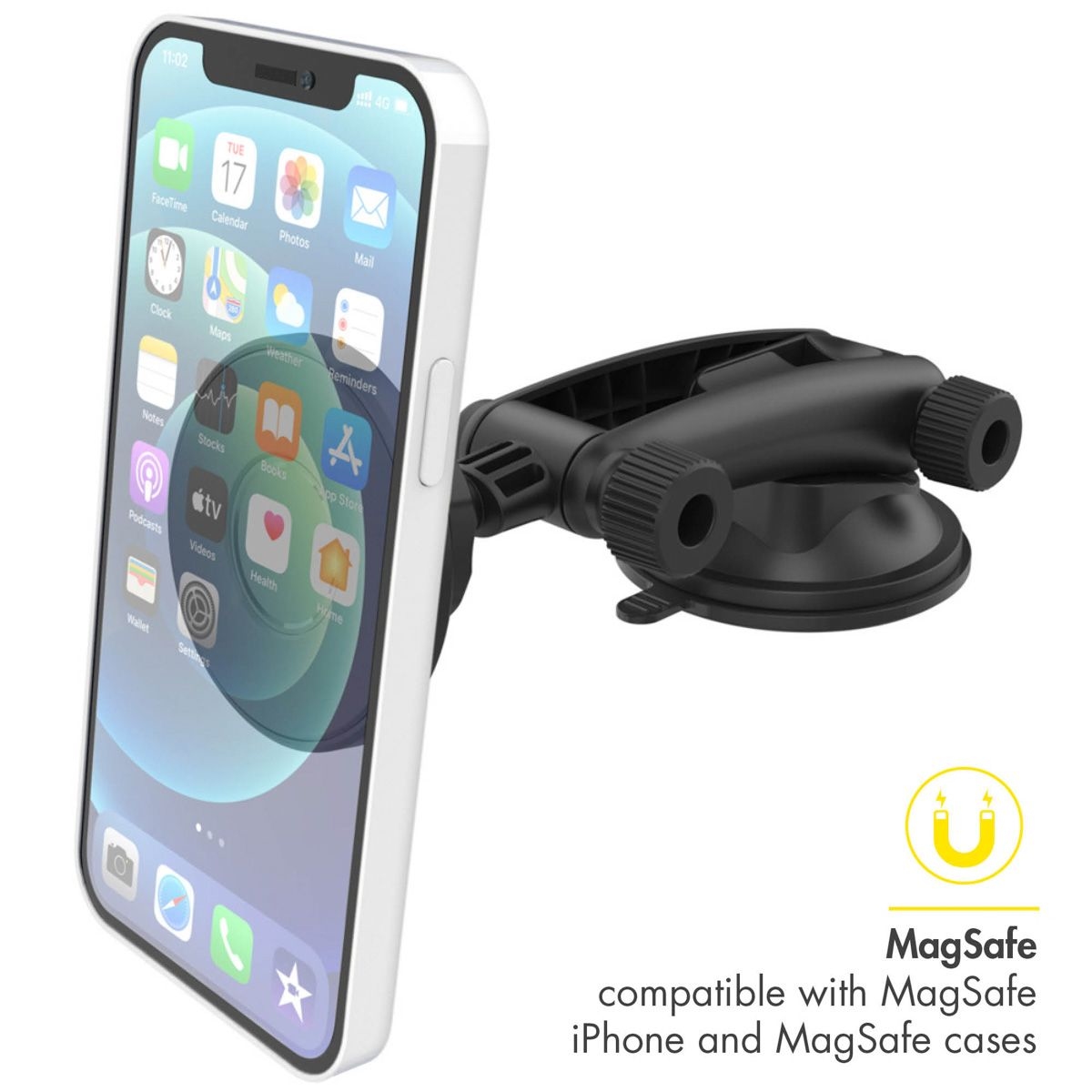 Accezz MagSafe Car Holder Dashboard en Voorruit houder