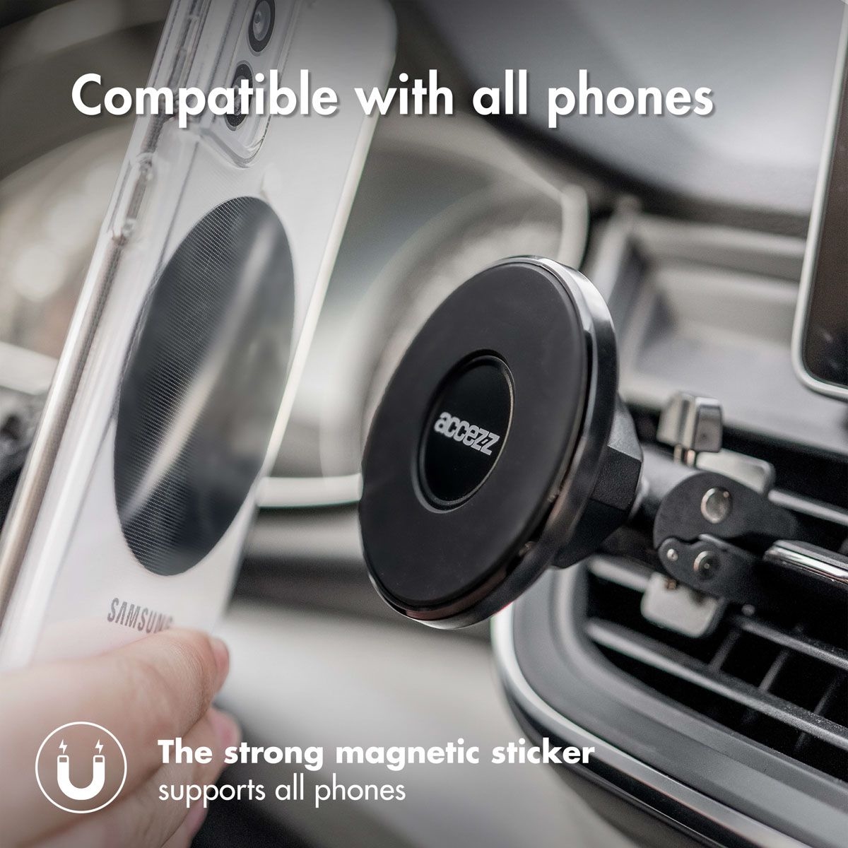 Accezz MagSafe Car Holder Ventilatierooster