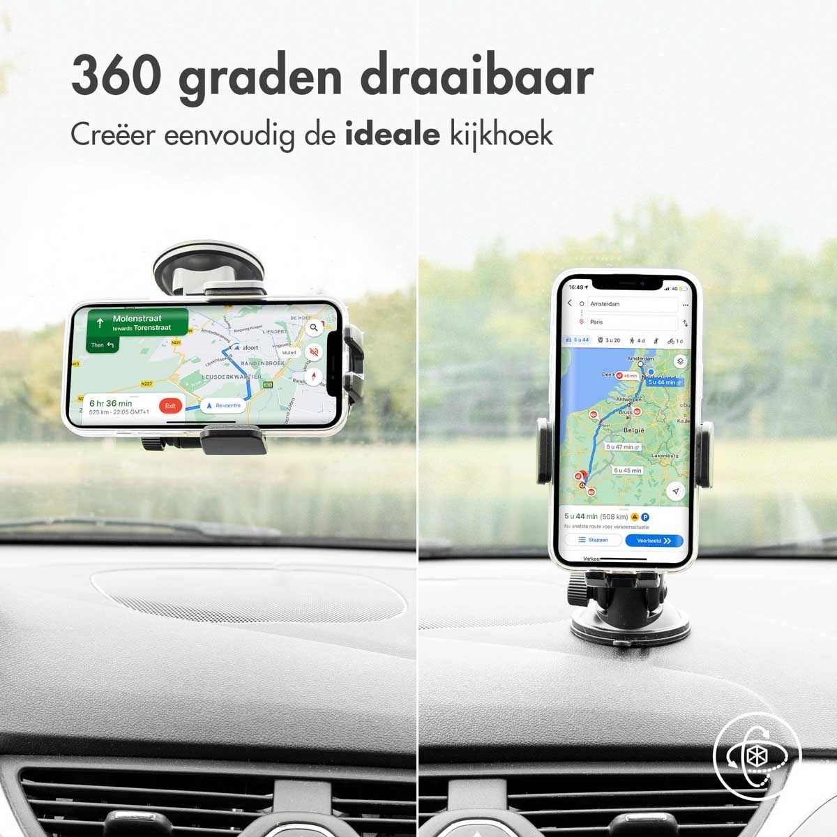 Accezz Telefoonhouder Auto Dashboard/Window Mount