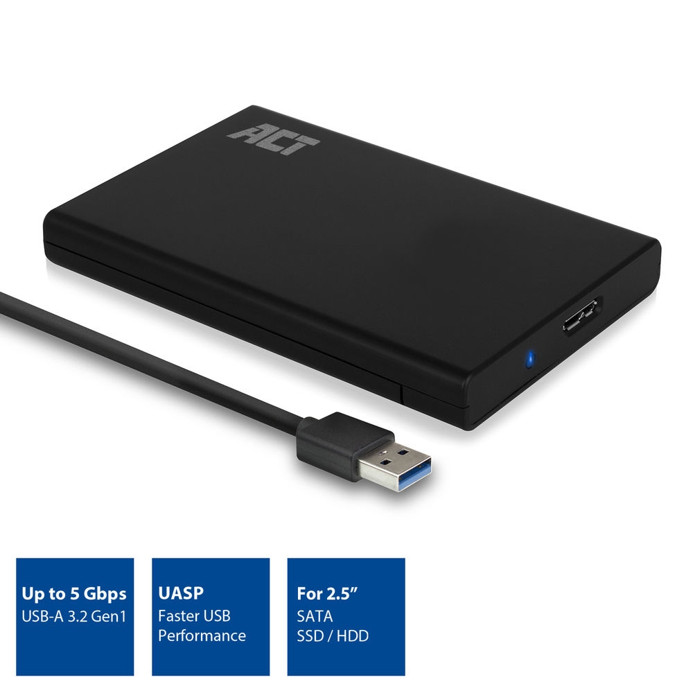 ACT USB 3.2 Hard Drive Enclosure 2.5" SATA