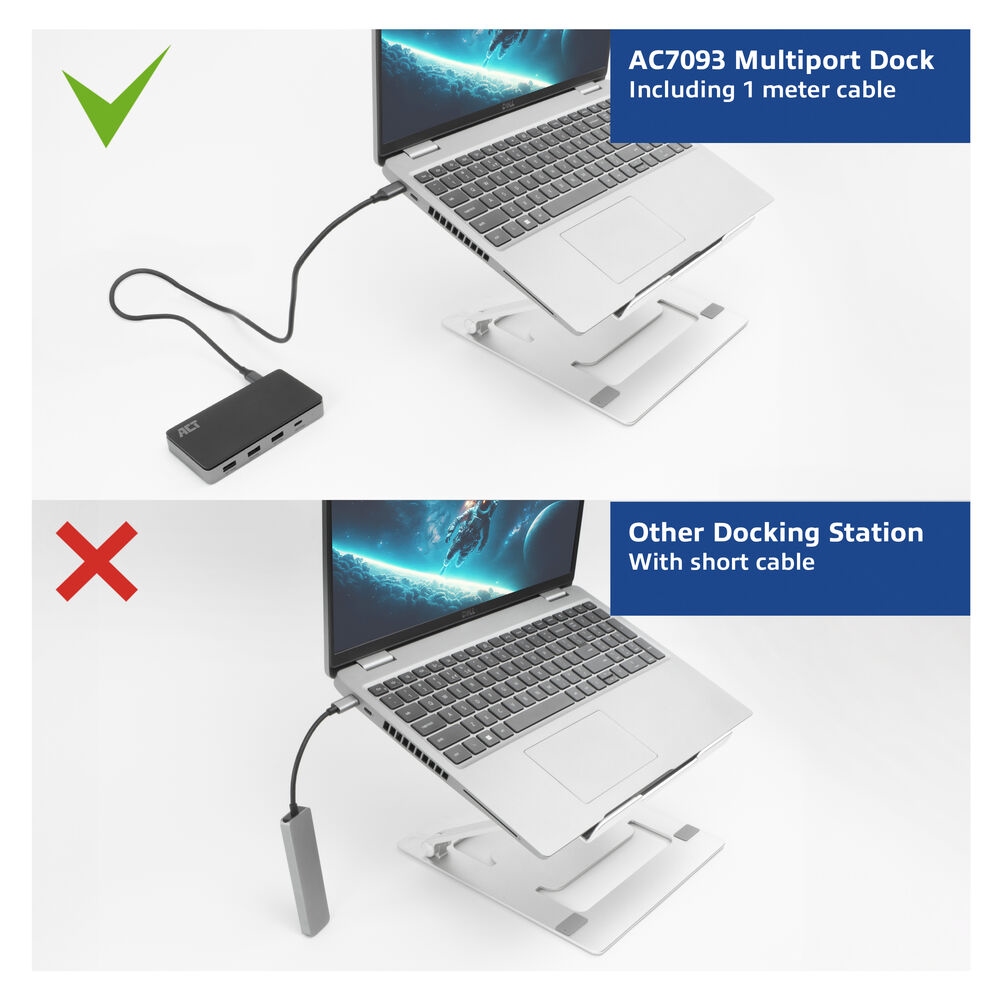 ACT USB-C 4K Multiport Dock Dual HDMI Monitor MST
