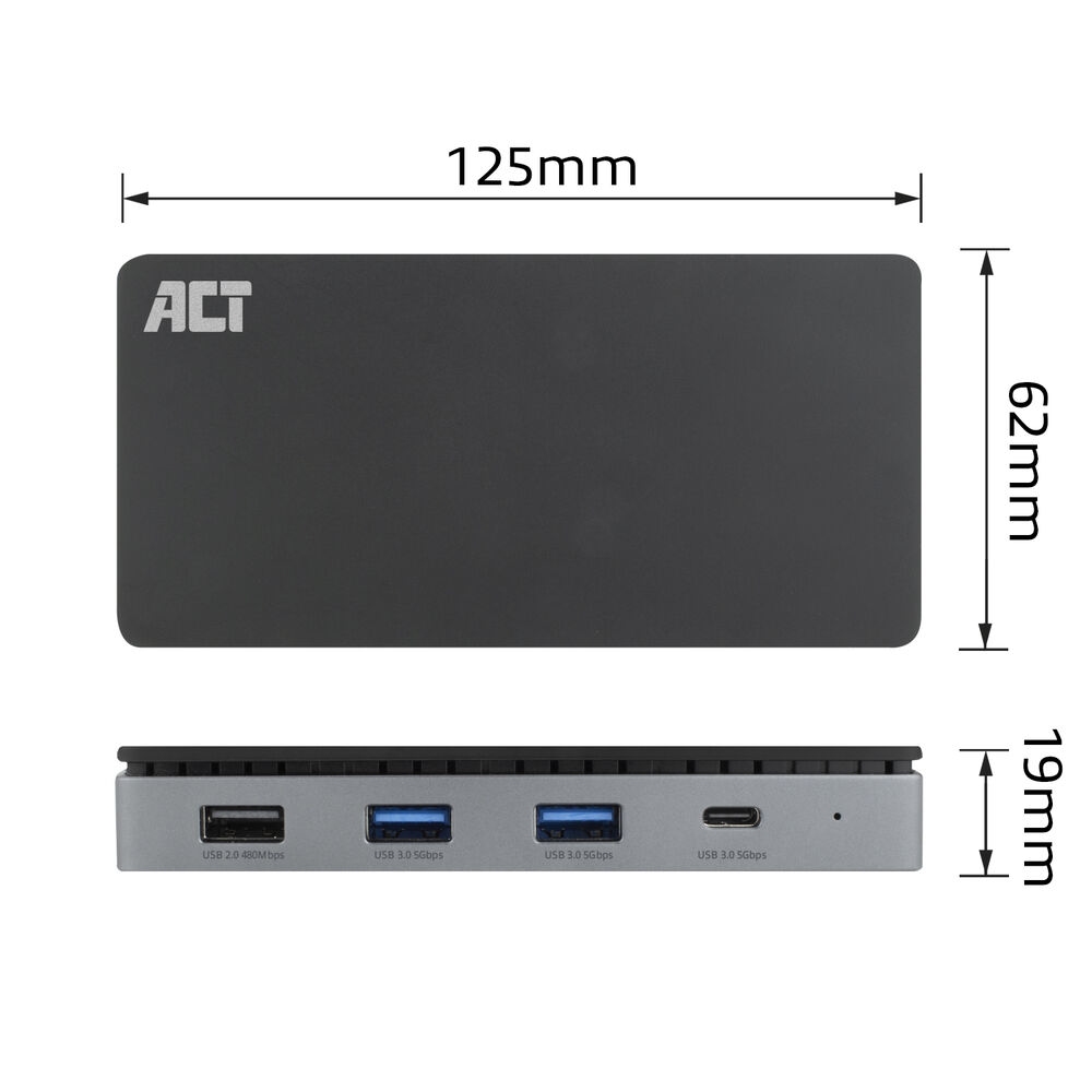 ACT USB-C 4K Multiport Dock Dual HDMI Monitor MST