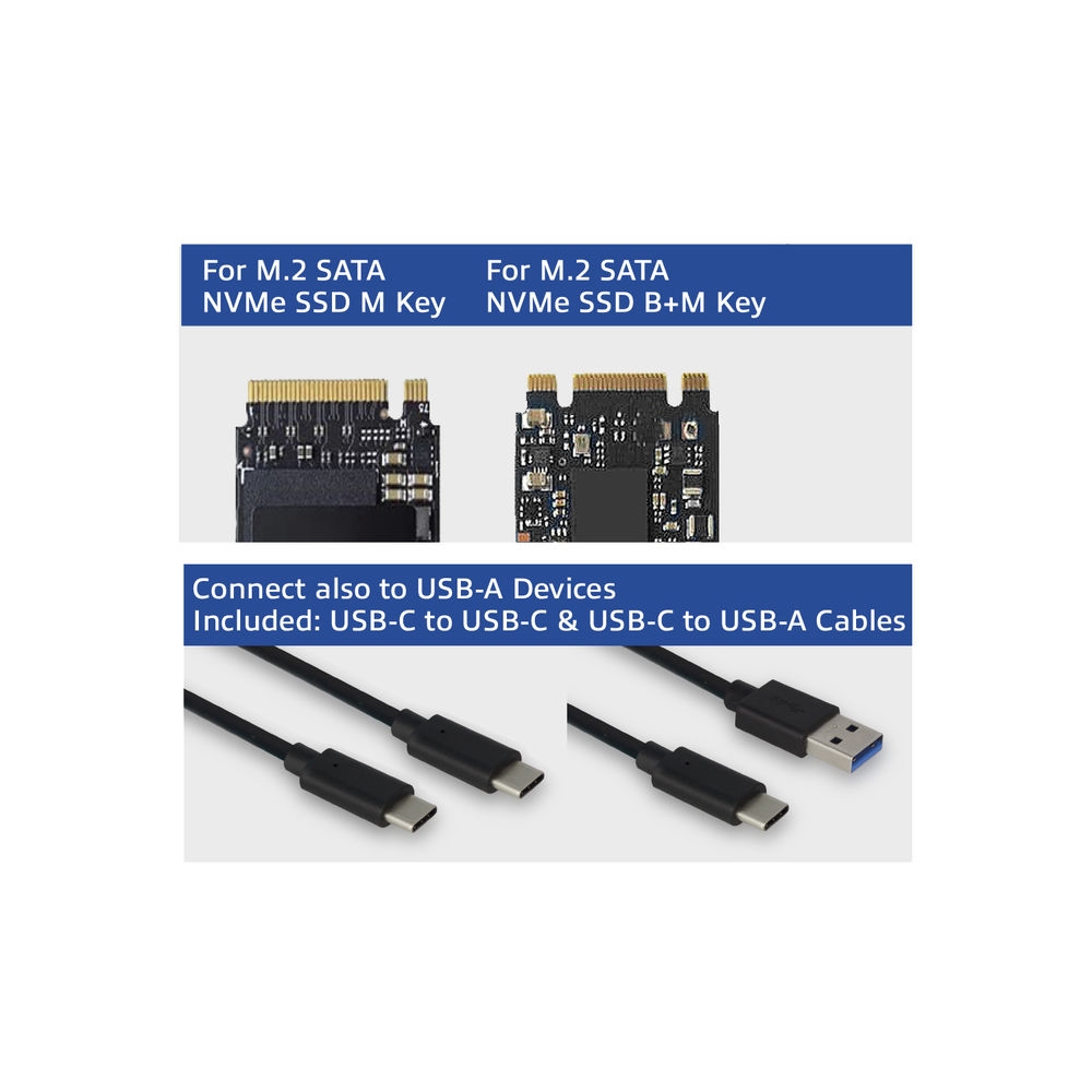 ACT USB-C M.2 SATA/NVMe SSD Enclosure