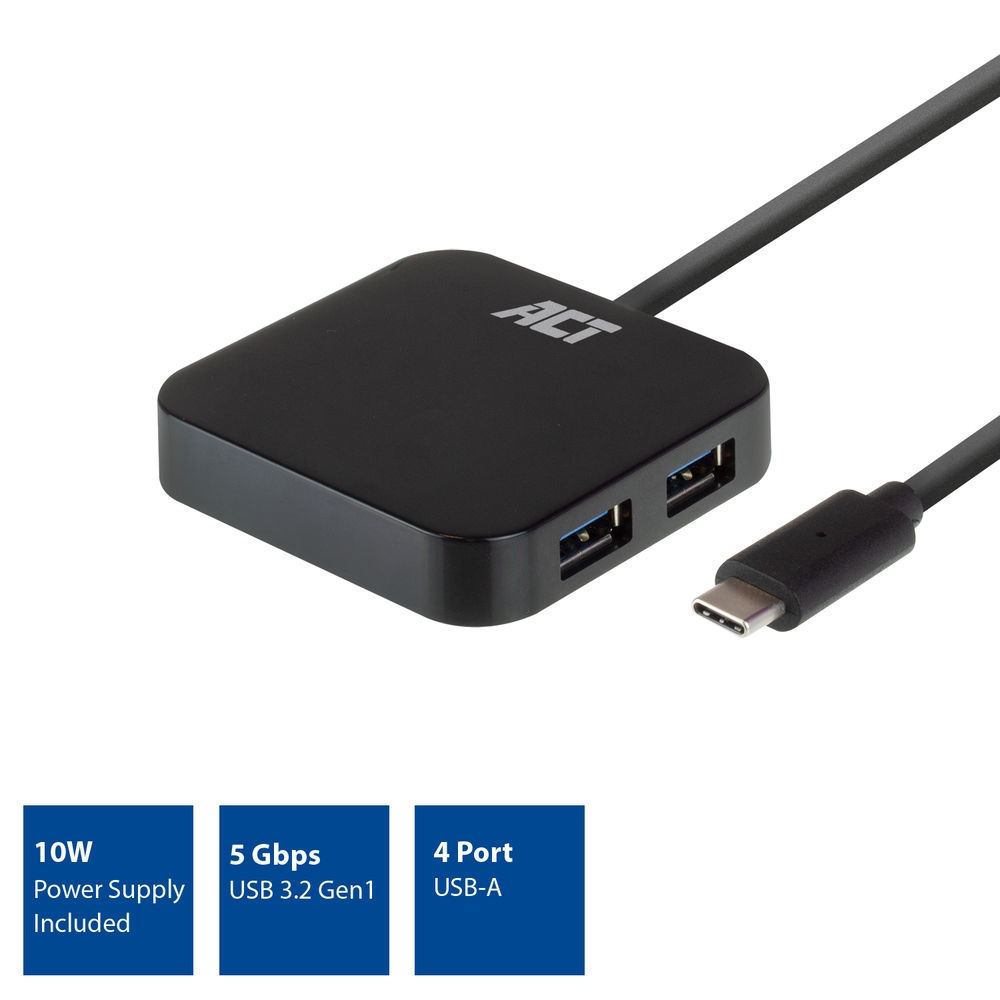 ACT USB Hub with Power Sypply 4-Port