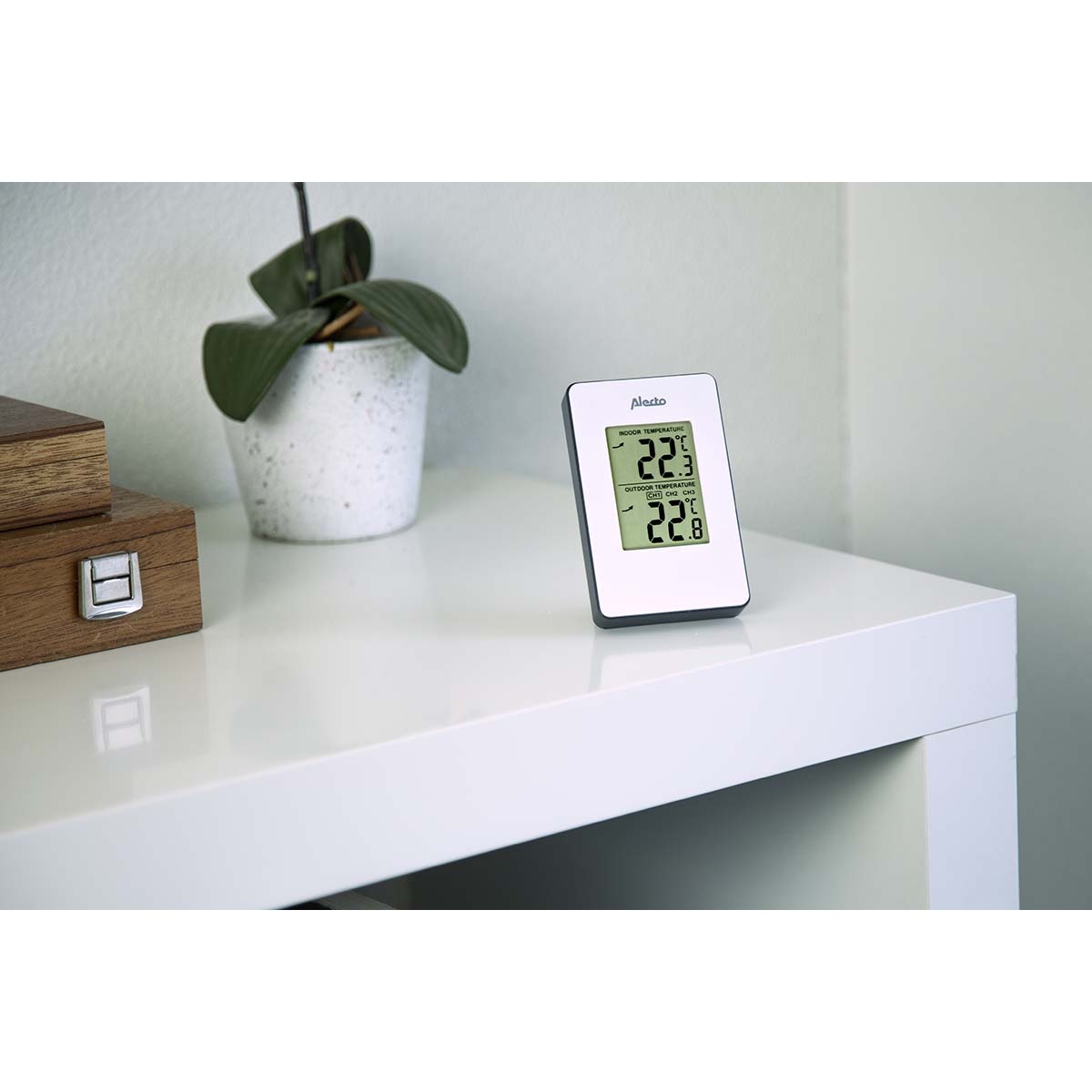 Alecto Weerstation met draadloze sensor wit