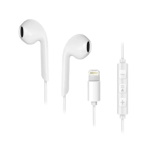 Forcell Stereo Oordopjes Lightning 1,2m Wit