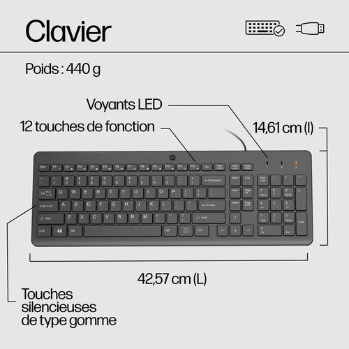 HP 150 Wired Keyboard en Mouse