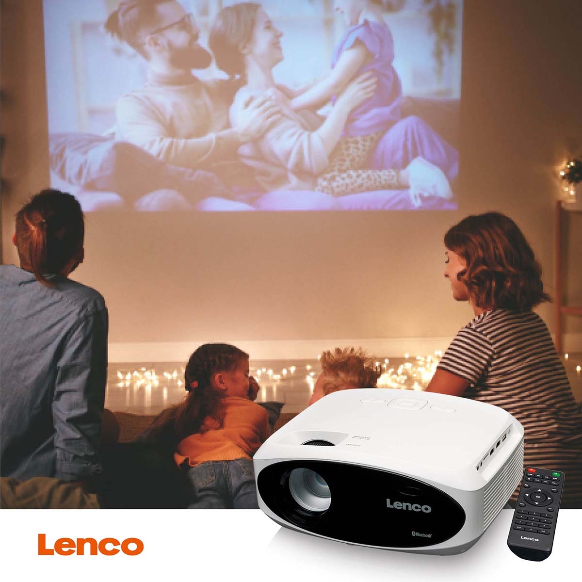 Lenco Full HD 1080P LCD-projector met Bluetooth® Wit