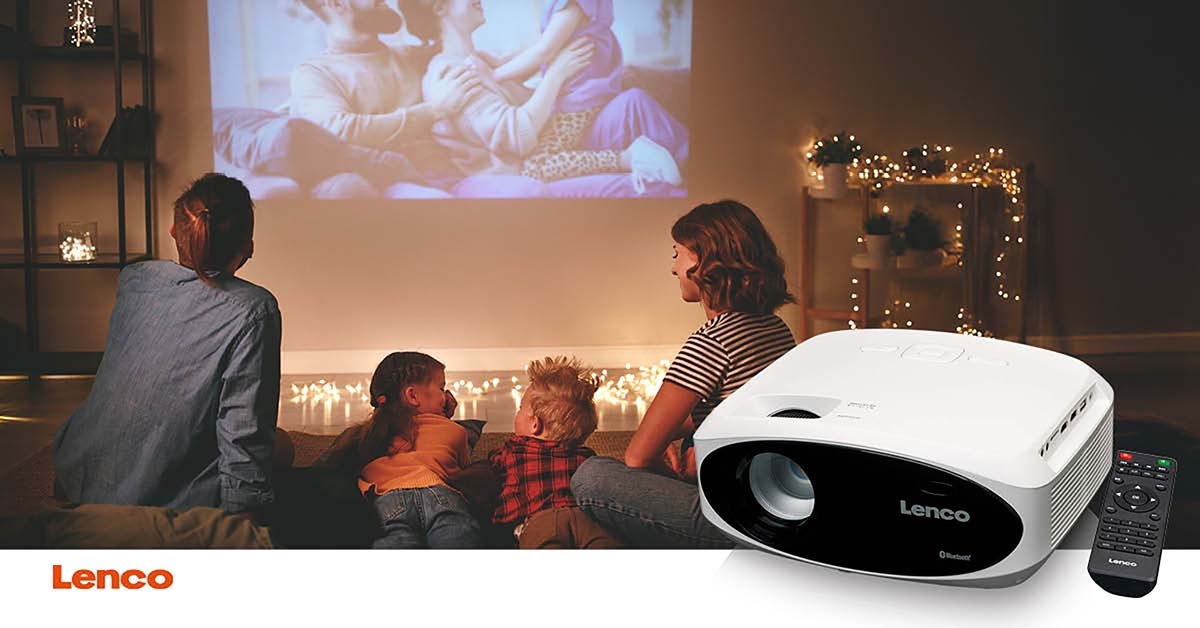 Lenco Full HD 1080P LCD-projector met Bluetooth® Wit