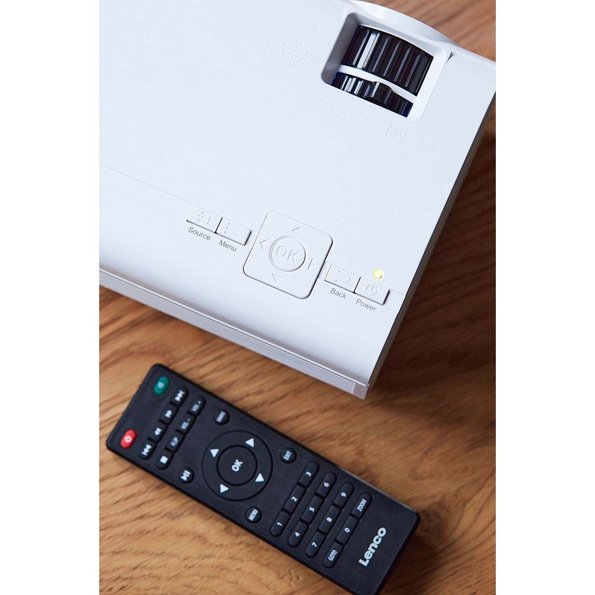 Lenco LCD Projector met hoge resolutie, ondersteunt Full HD 1080P inhoud Wit