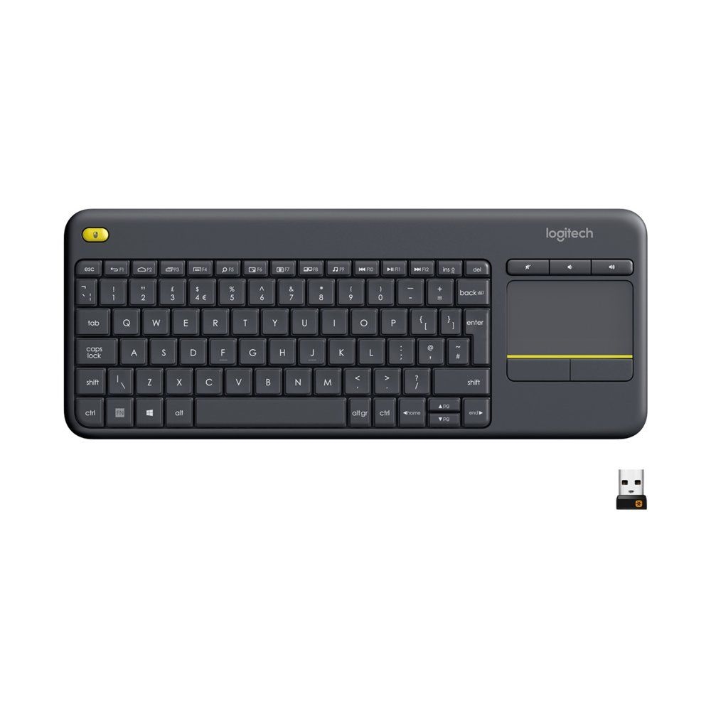 Logitech K400 Plus Wireless Touch Keyboard Zwart