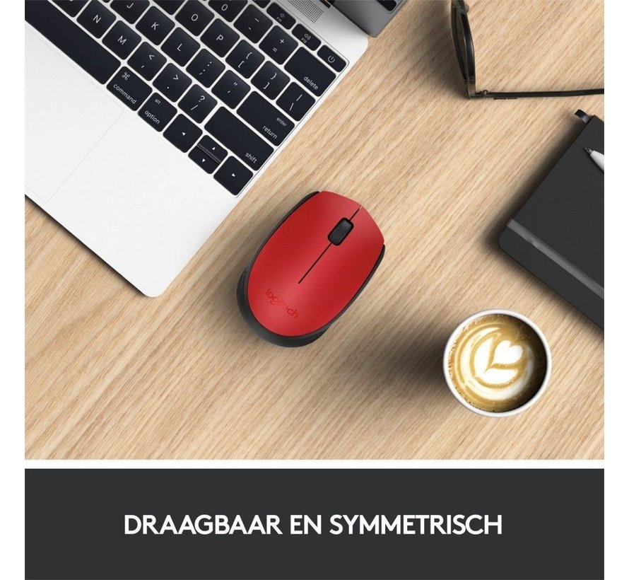 Logitech M171 Mouse Red Wireless