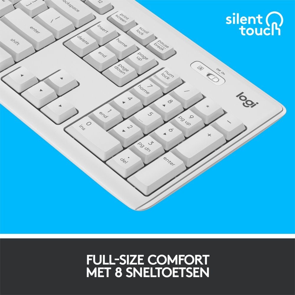Logitech Silent Wireless Combo MK295 White