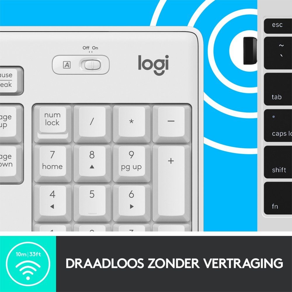 Logitech Silent Wireless Combo MK295 White