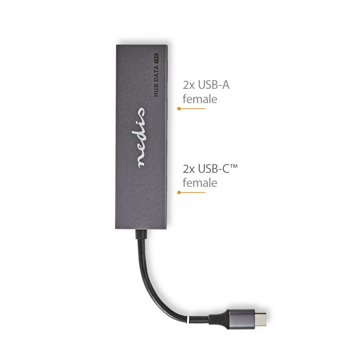 Nedis 4-Port USB-C 3.2 Gen 2 Hub