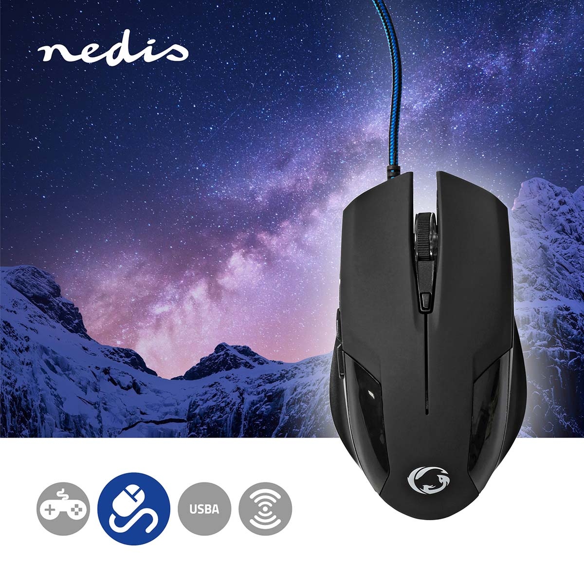 Nedis Gaming Mouse tot 7200dpi
