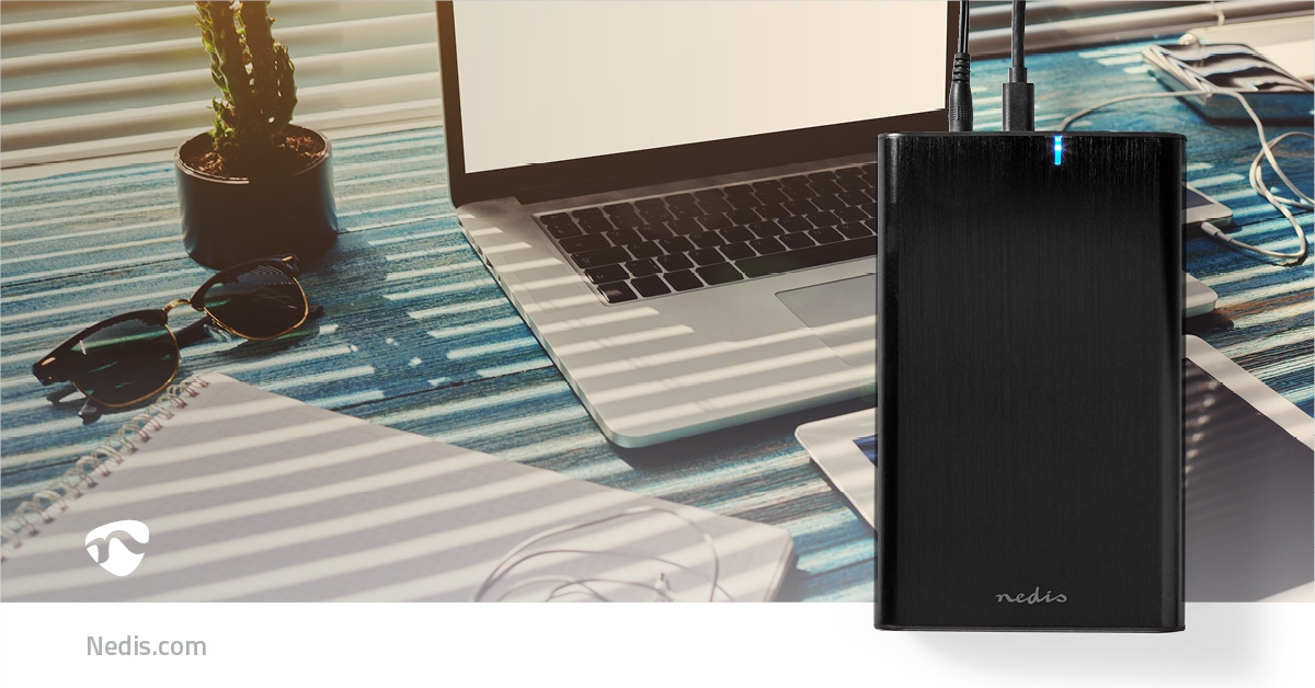 Nedis Hardeschijf Behuizing 3,5" SATA HDD/SSD