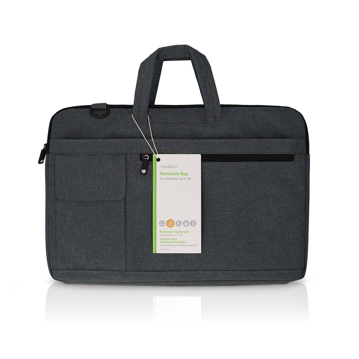 Nedis Notebooktas 17 - 18" Grijs