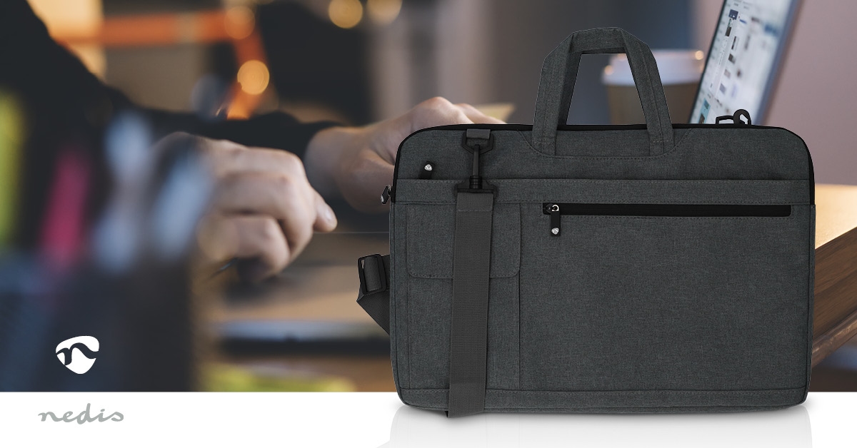 Nedis Notebooktas 17 - 18" Grijs