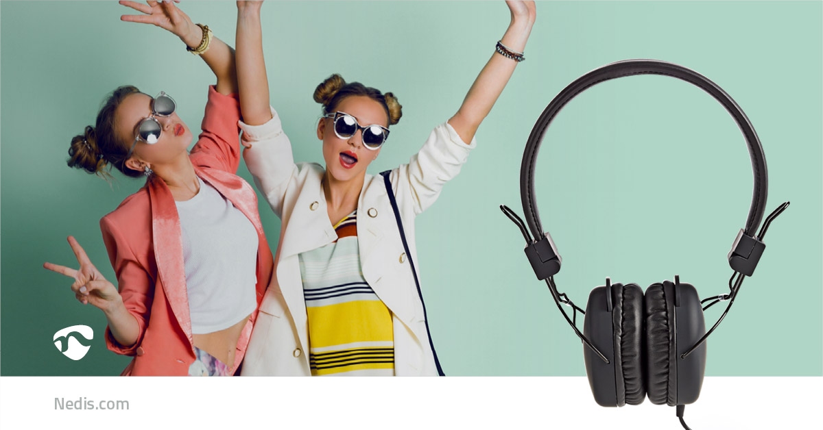 Nedis On-Ear Headphones Wired