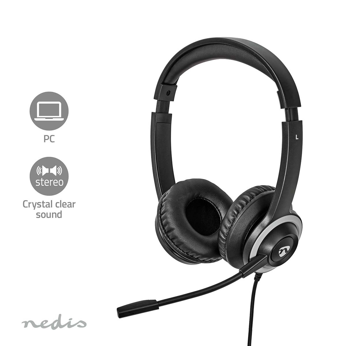 Nedis On-Ear USB PC Headset