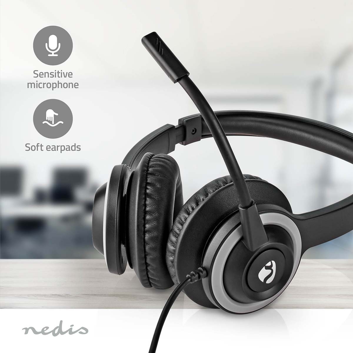 Nedis On-Ear USB PC Headset