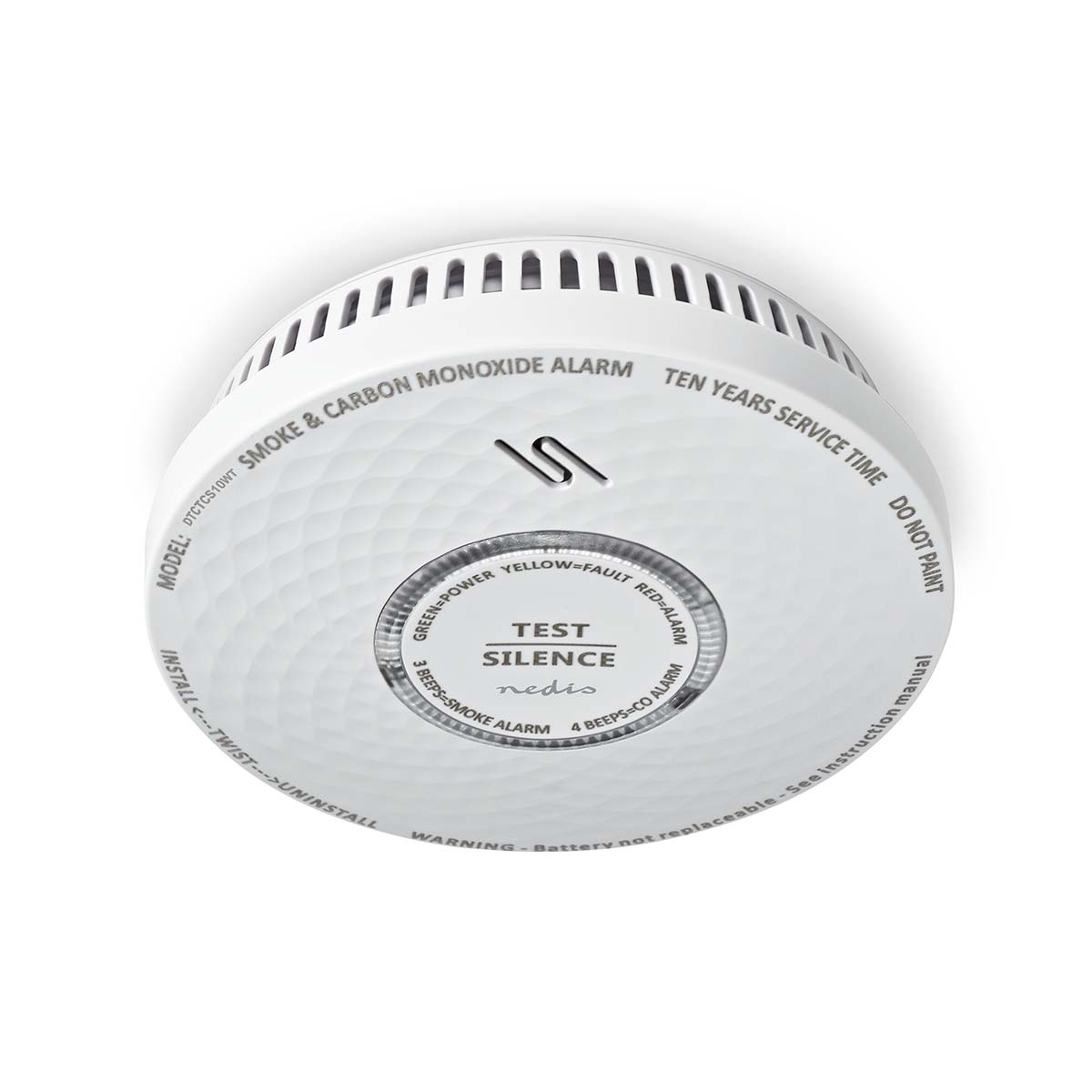 Nedis Rook en Koolmonoxide melder batterij gevoed