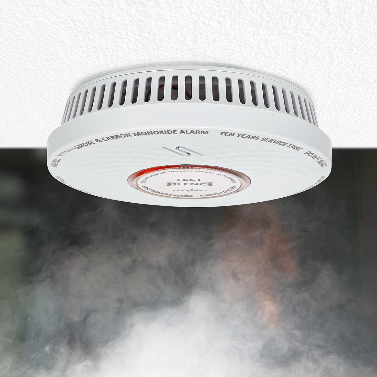 Nedis Rook en Koolmonoxide melder batterij gevoed