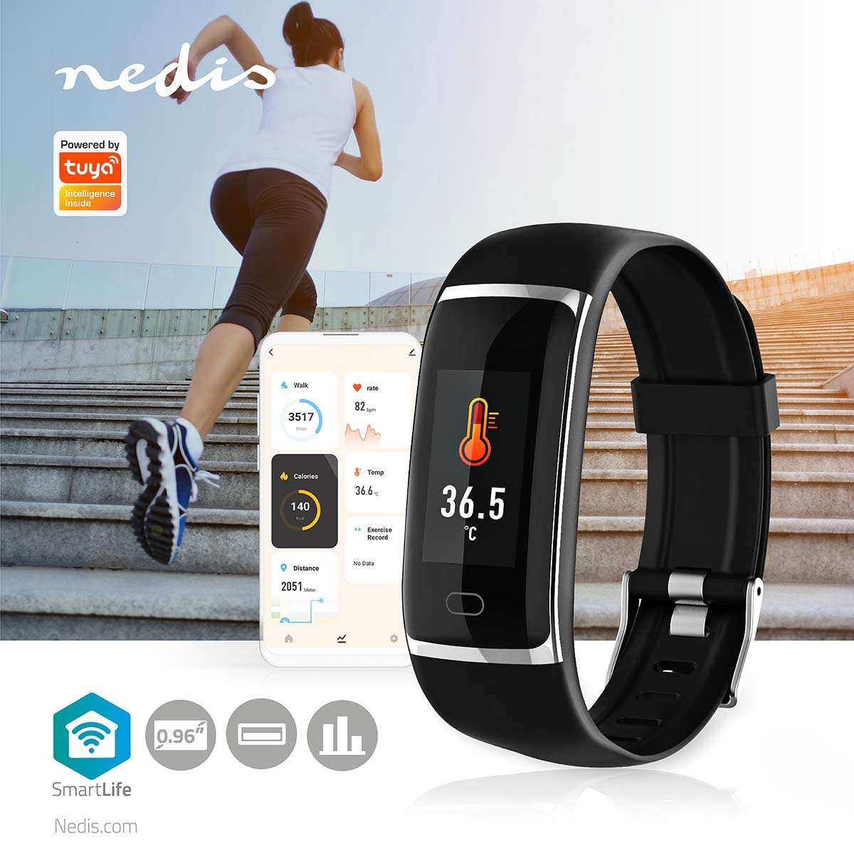 Nedis Smart Activity Tracker Watch