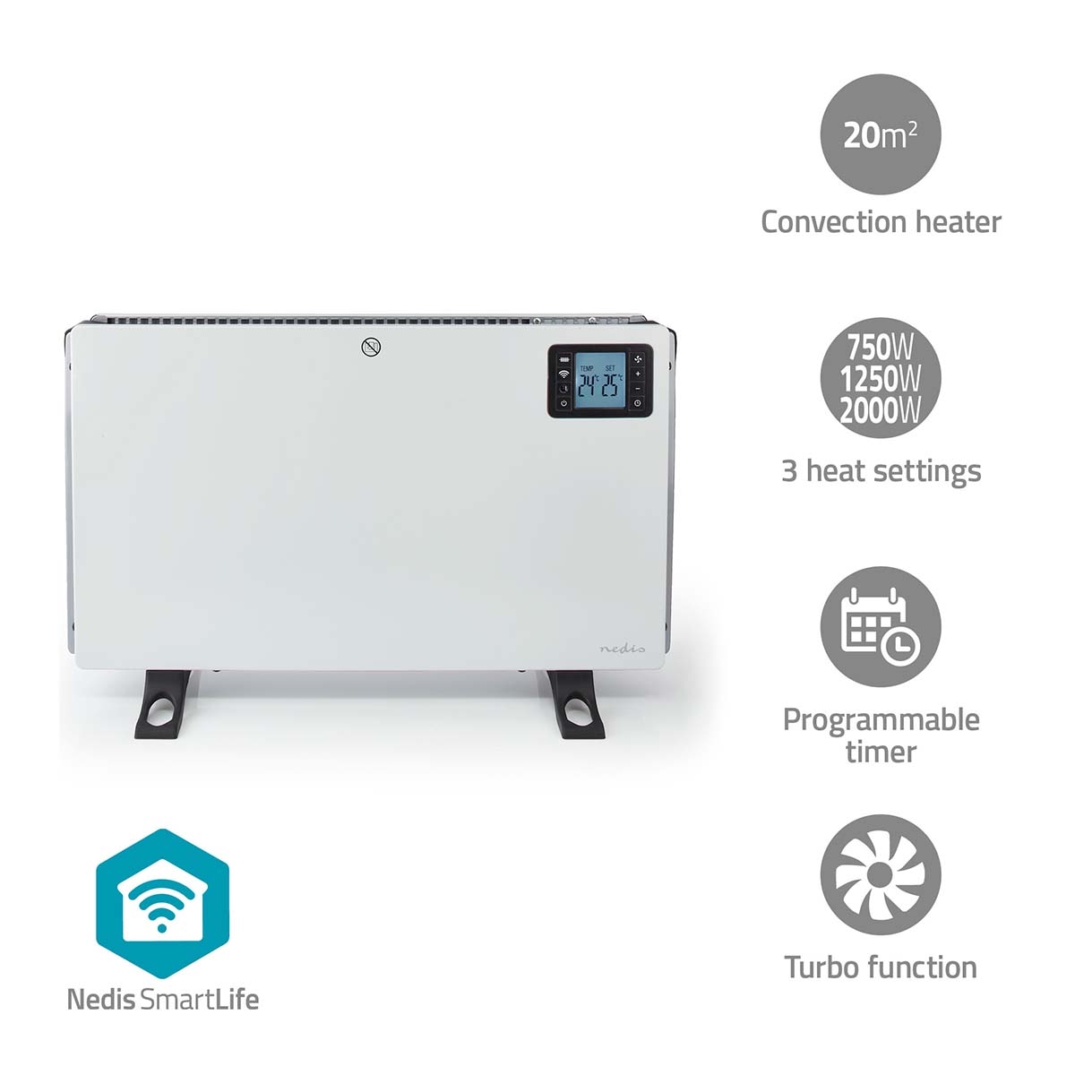 Nedis SmartLife Convectorkachel