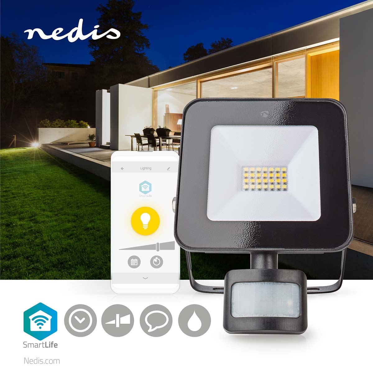 Nedis SmartLife Schijnwerper met bewegingssensor