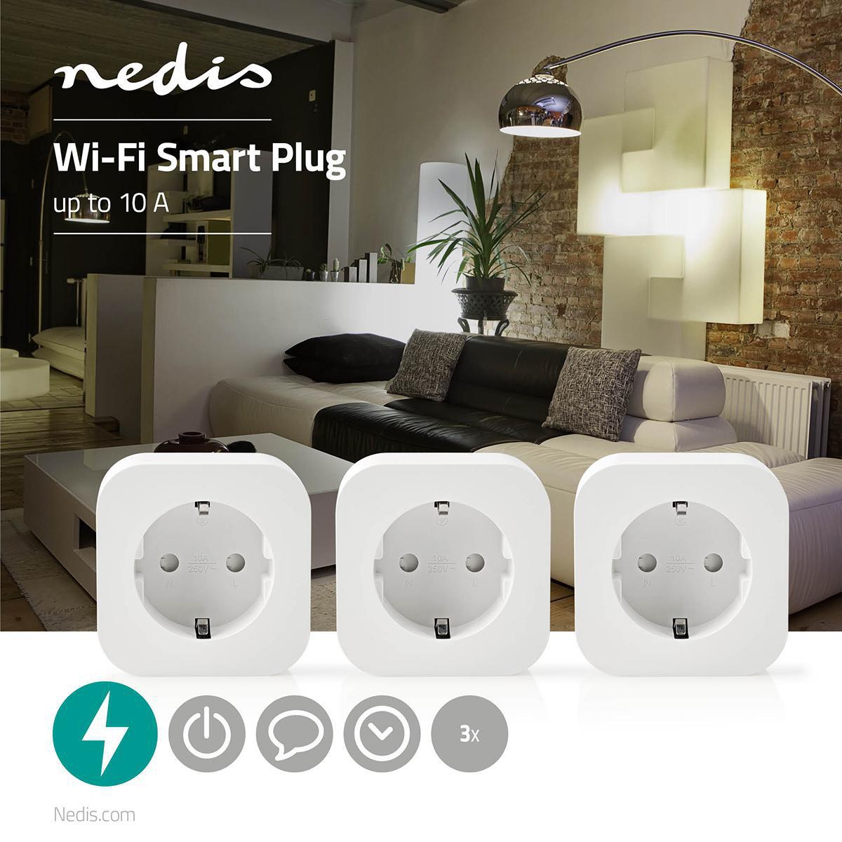 Nedis SmartLife Smart Stekker 3 stuks