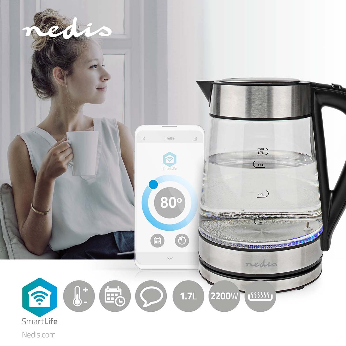 Nedis SmartLife Waterkoker