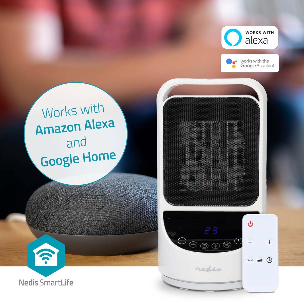 Nedis SmartLife WiFi Ceramic Fan Heater