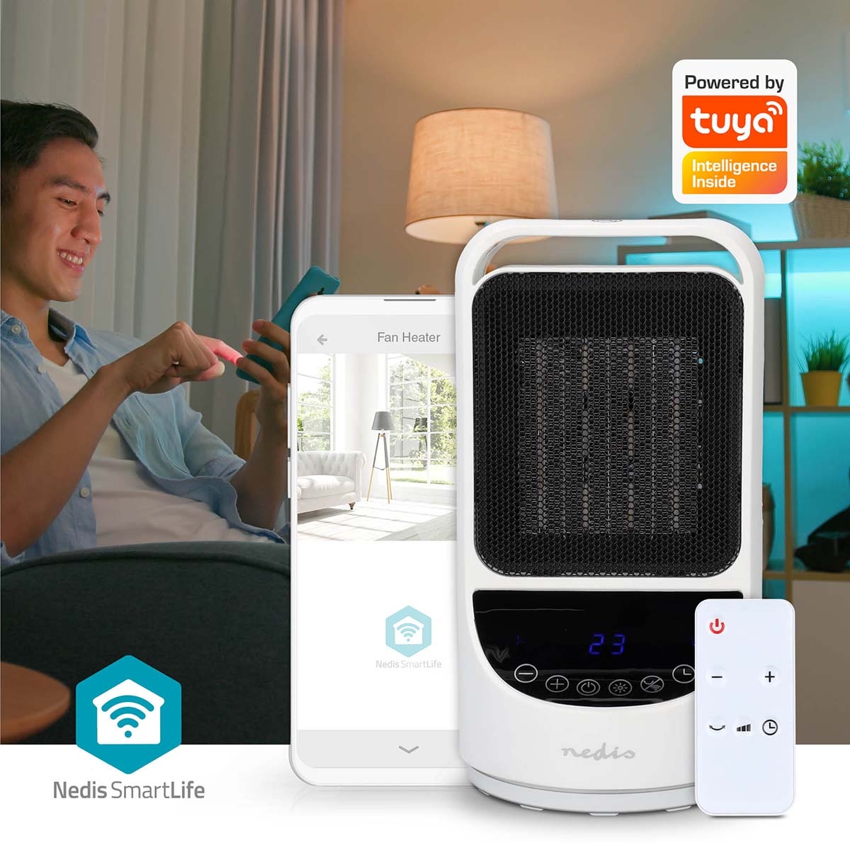 Nedis SmartLife WiFi Ceramic Fan Heater