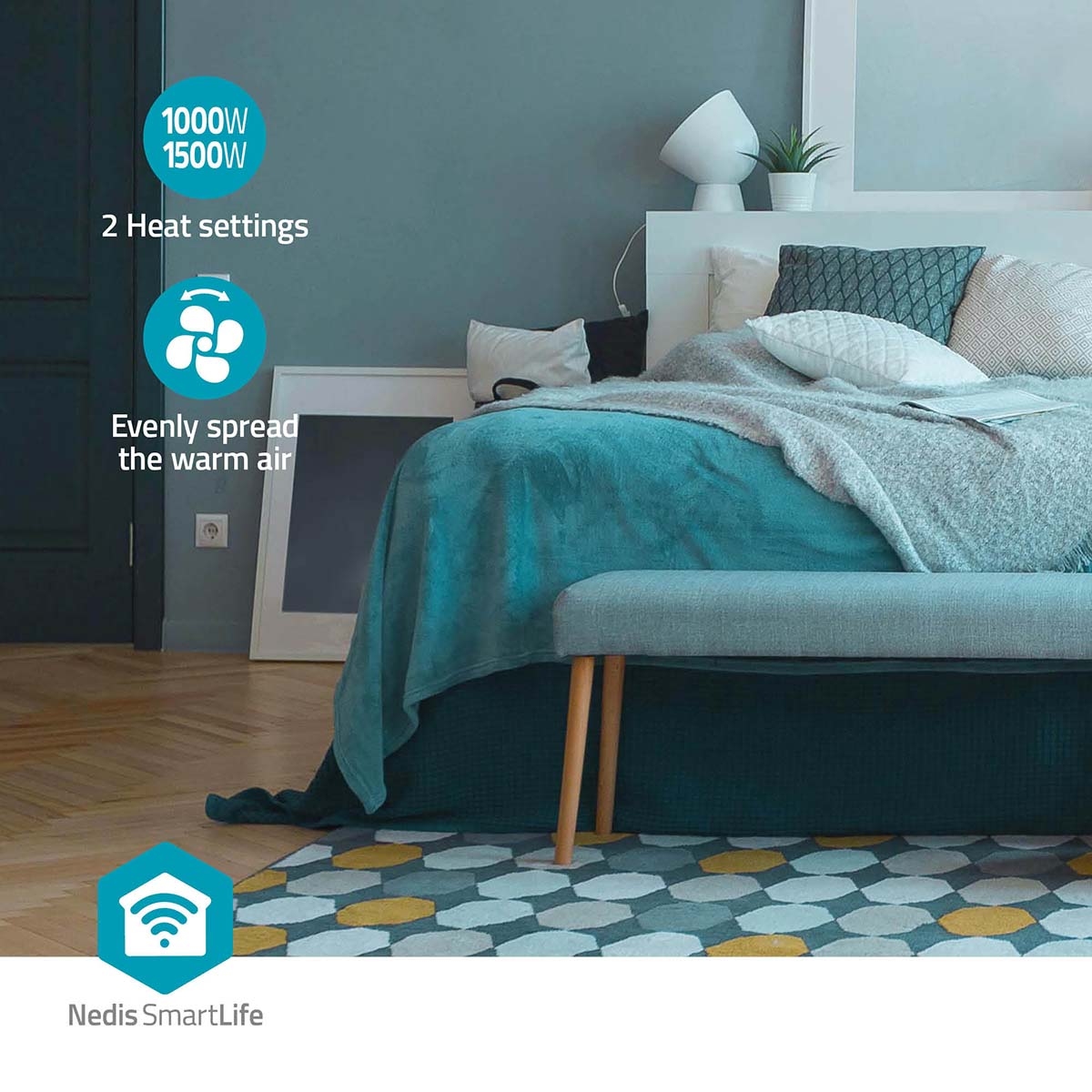 Nedis SmartLife WiFi Ceramic Fan Heater