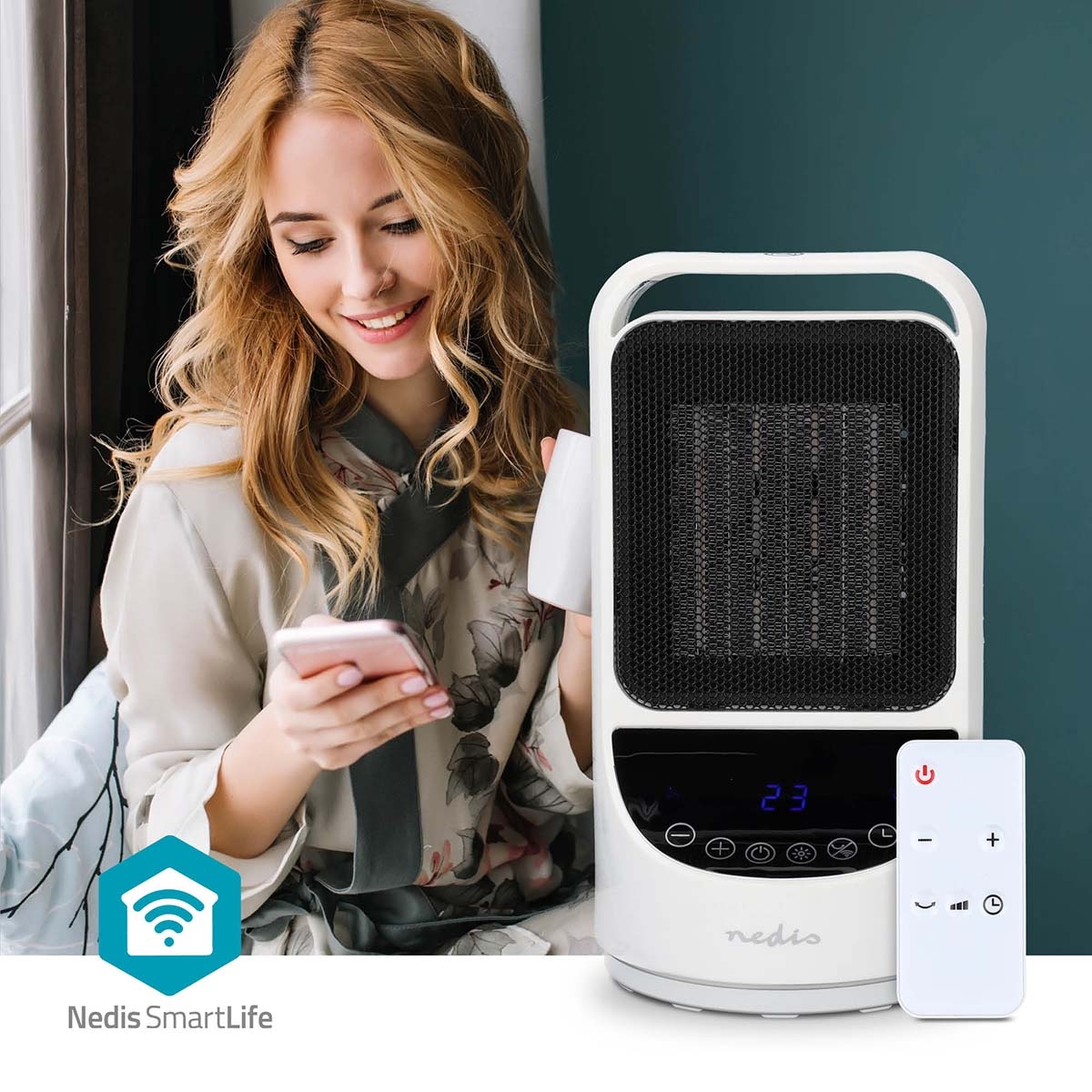 Nedis SmartLife WiFi Ceramic Fan Heater
