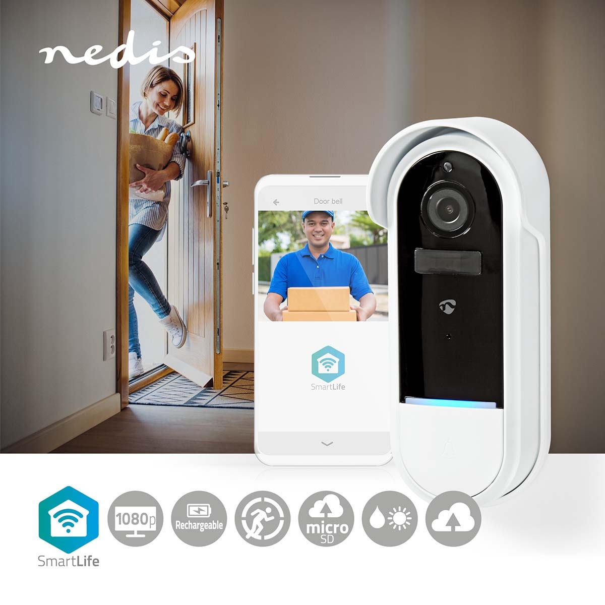Nedis SmartLife WiFi Video Deurbel