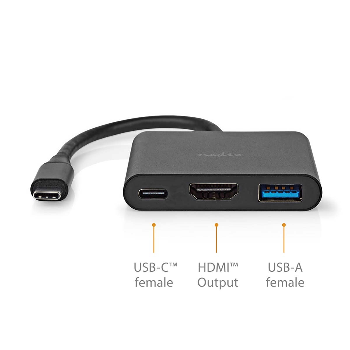 Nedis USB-C 3-in-1 Multi Port Adapter