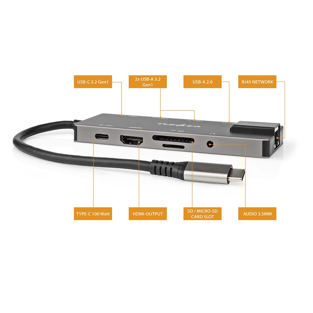 Nedis USB-C Docking 0.2m